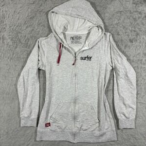 North Shore WaterShed Bamboo Hoodie Full Zip Womens L Surfer Bar Hawaii Beachy